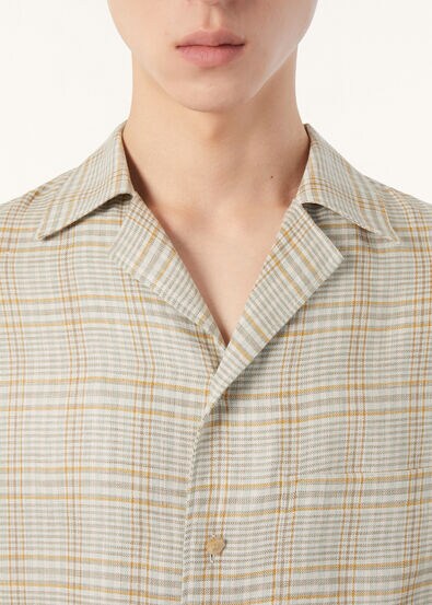 FEDERICO SHIRT SS LINEN CHECK