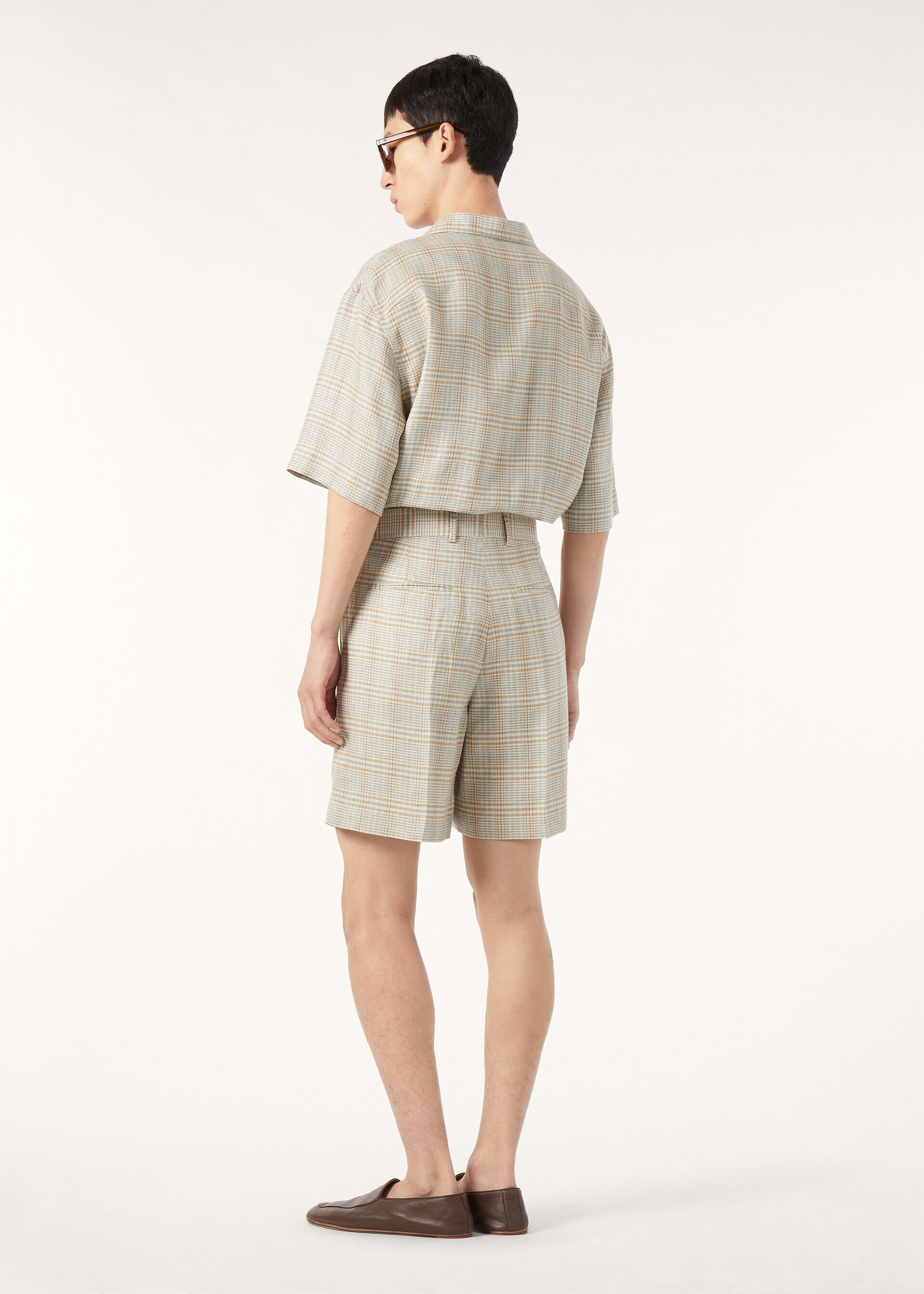 FEDERICO SHIRT SS LINEN CHECK