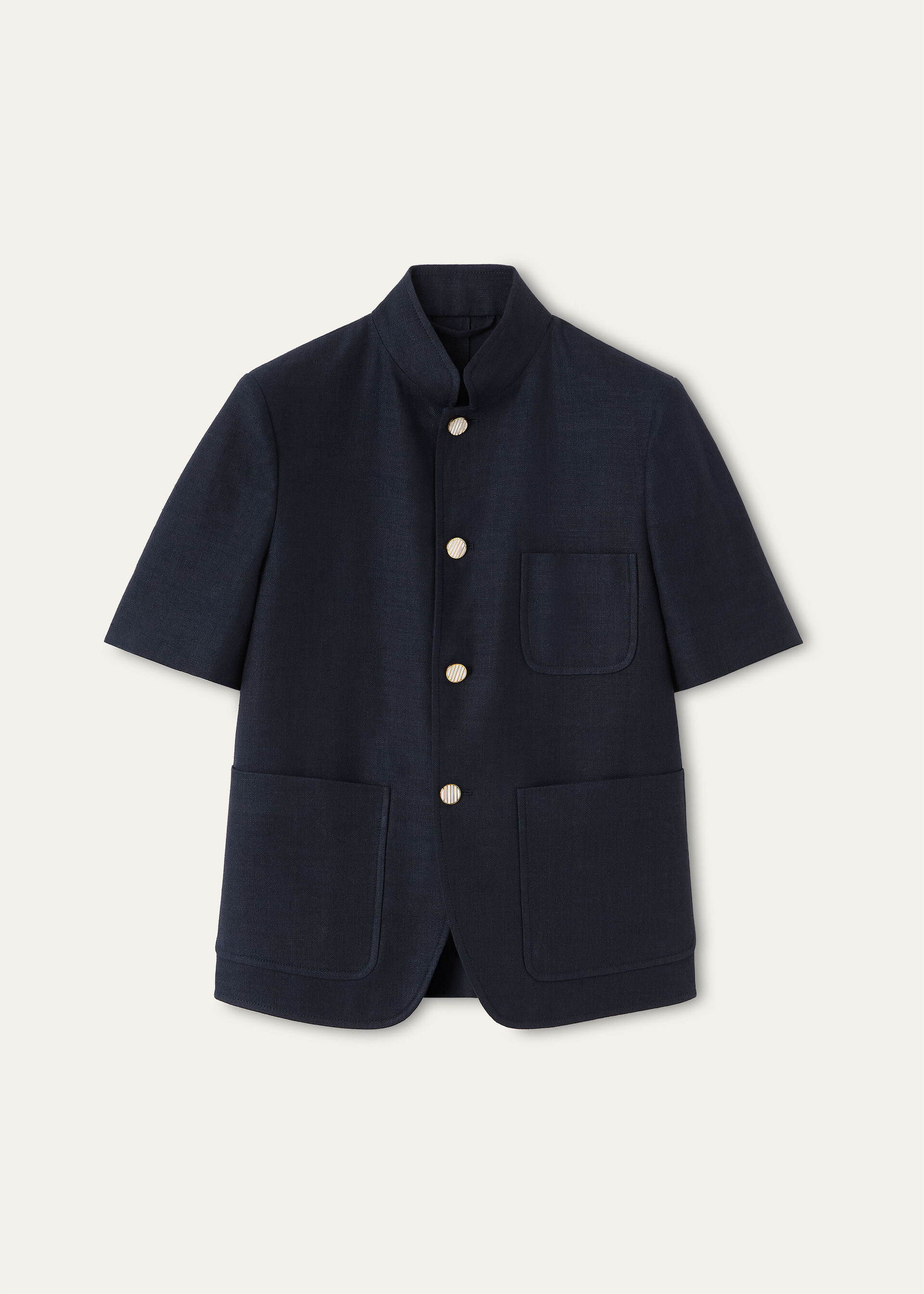 SPAGNA MINI SS JACKET STRUCTURED LINEN WOOL