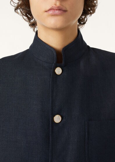 SPAGNA MINI SS JACKET STRUCTURED LINEN WOOL