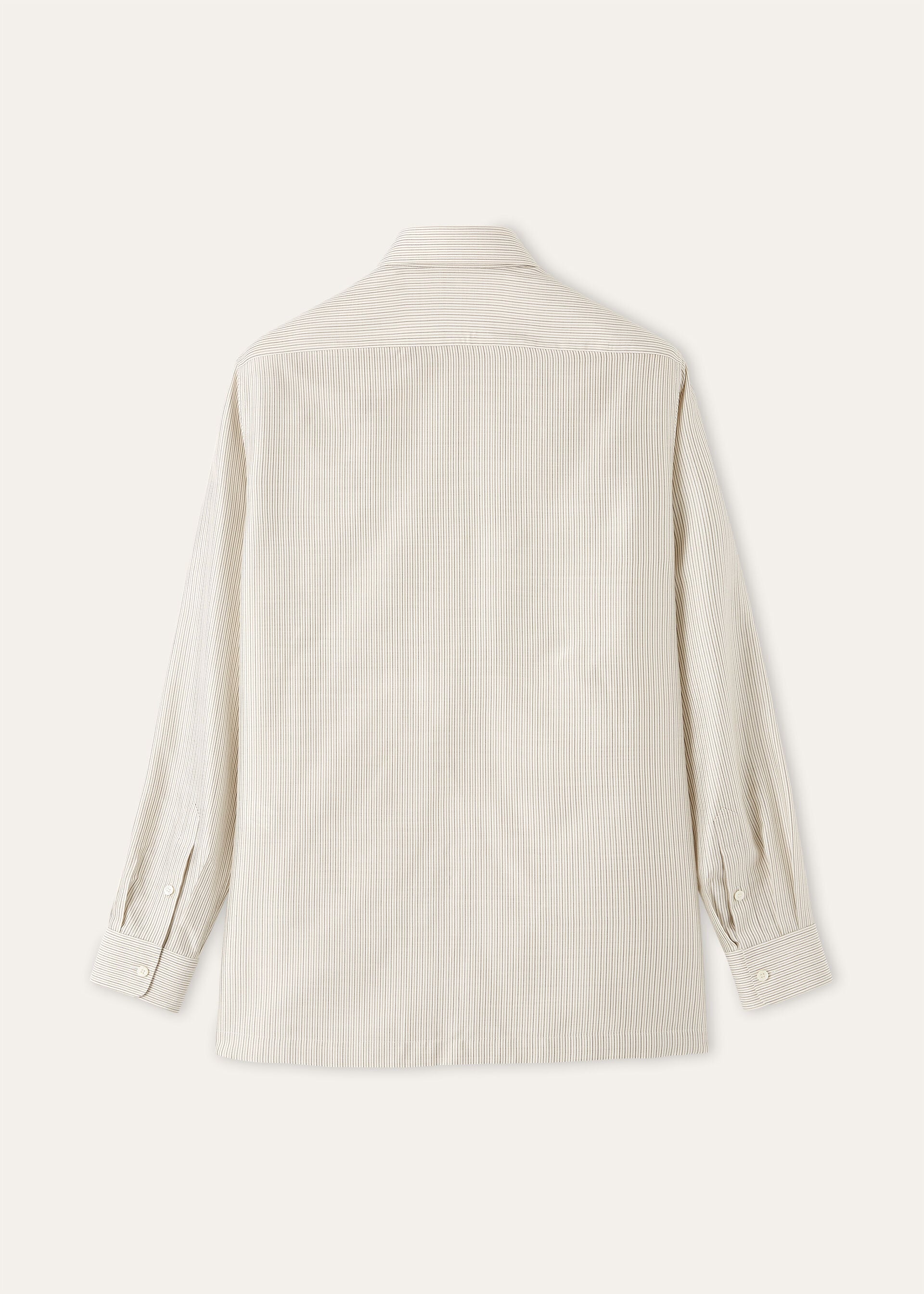 FILIPPO CUTAWAY SHIRT SILK OXFORD MULTI STRIPE