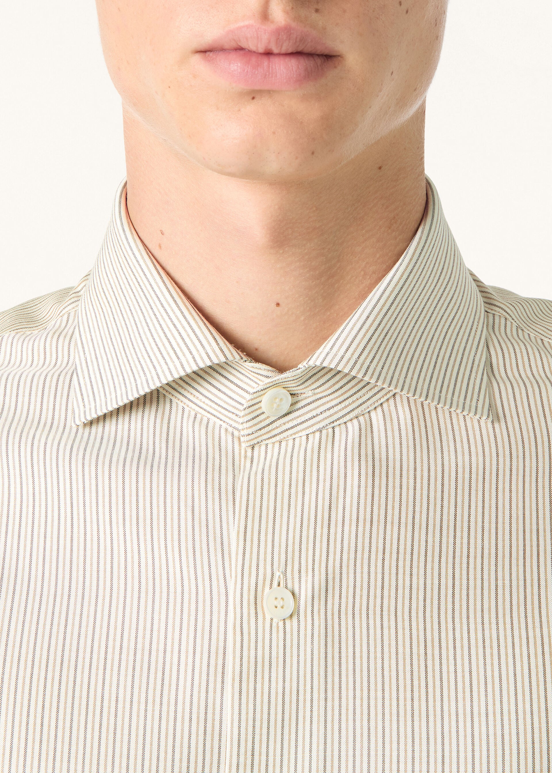 FILIPPO CUTAWAY SHIRT SILK OXFORD MULTI STRIPE