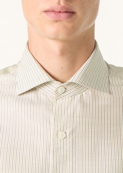 FILIPPO CUTAWAY SHIRT SILK OXFORD MULTI STRIPE