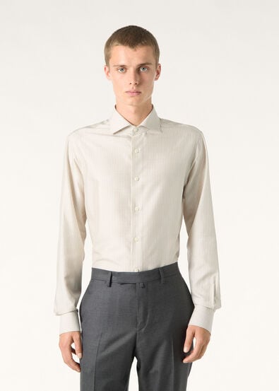 FILIPPO CUTAWAY SHIRT SILK OXFORD MULTI STRIPE