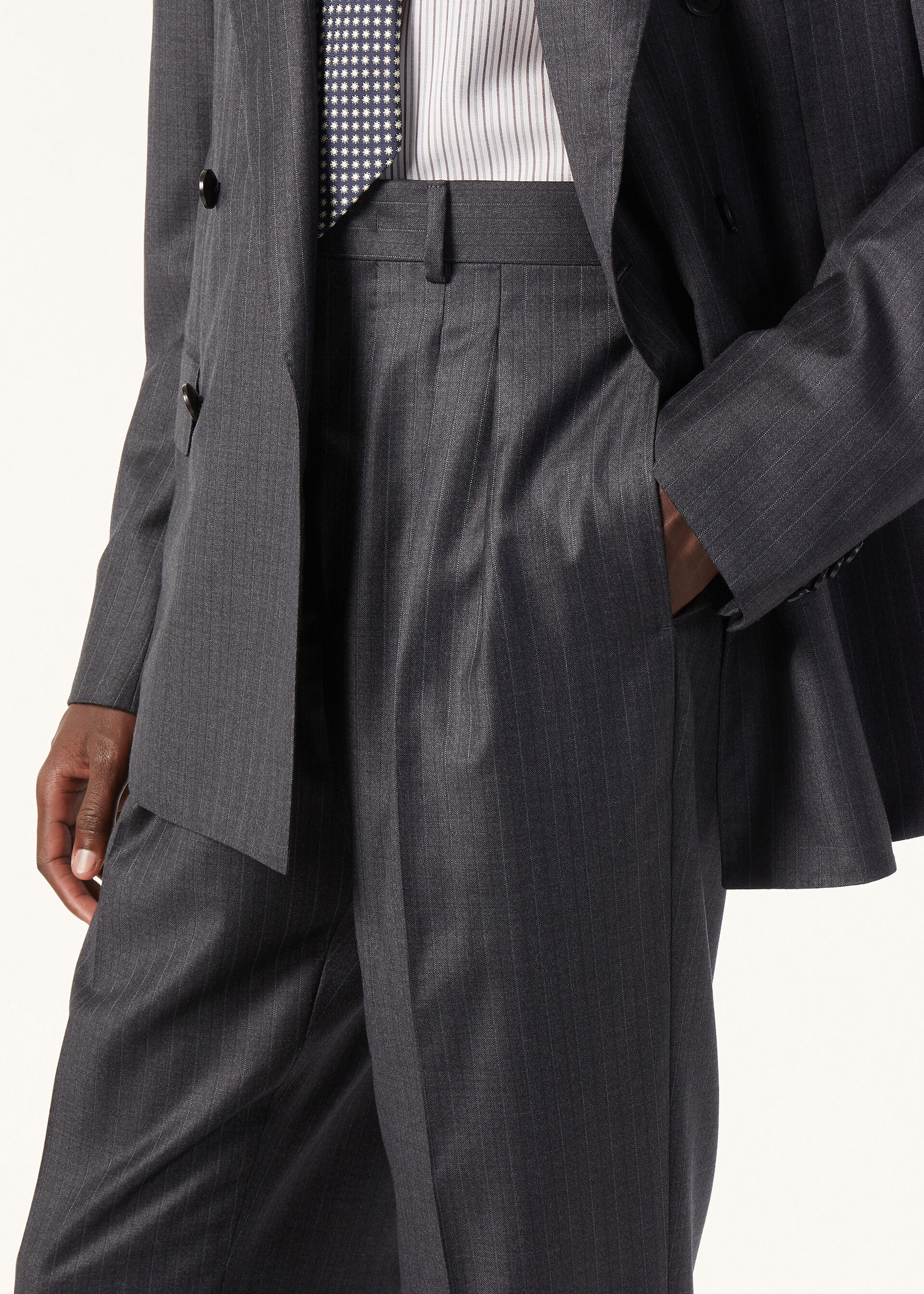 MILANO PEAK DB SUIT AUSTRALIS PINSTRIPE