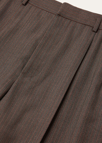 ISAAC TROUSERS STRUCTURED WOOL CREPE