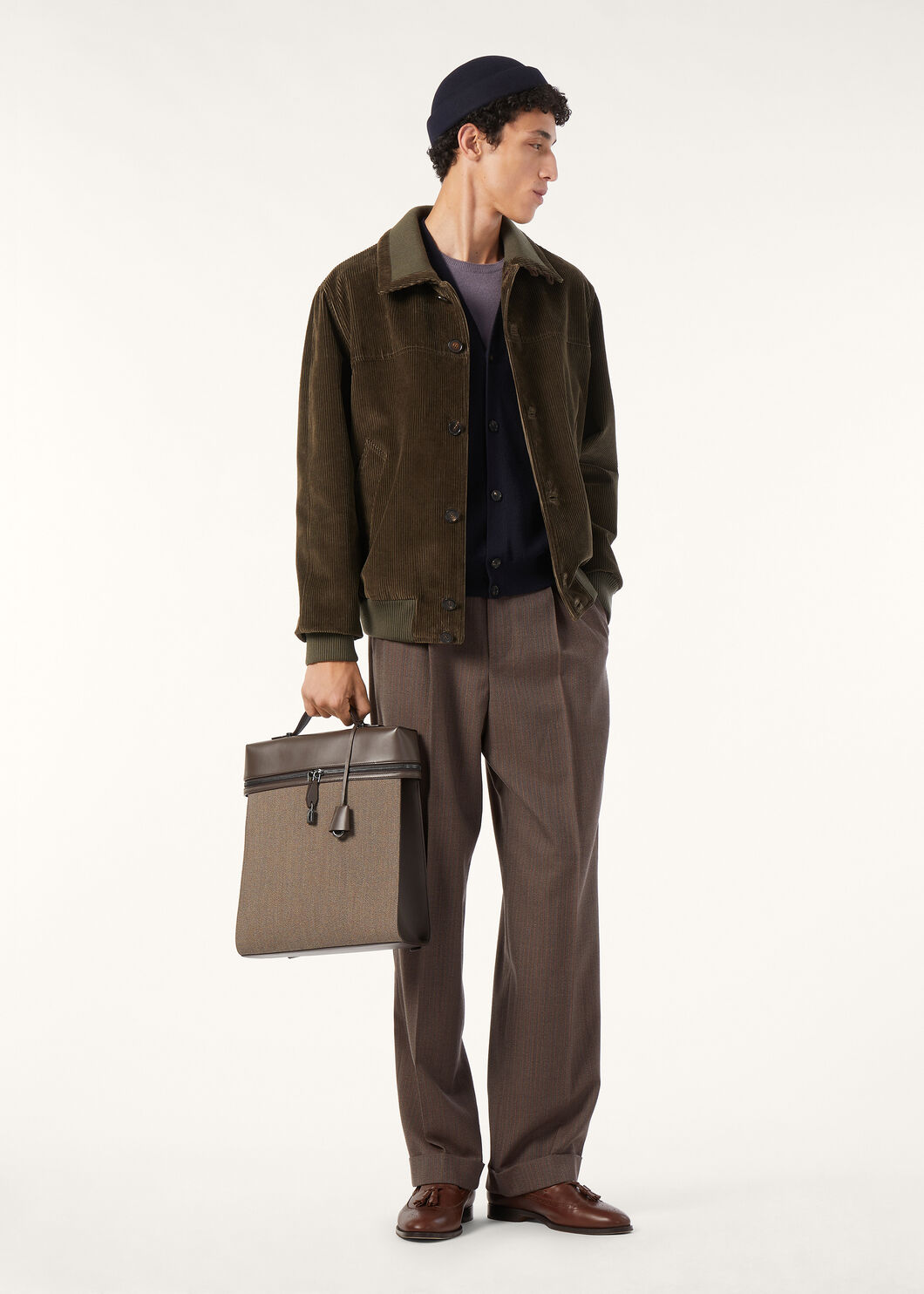 ISAAC TROUSERS STRUCTURED WOOL CREPE