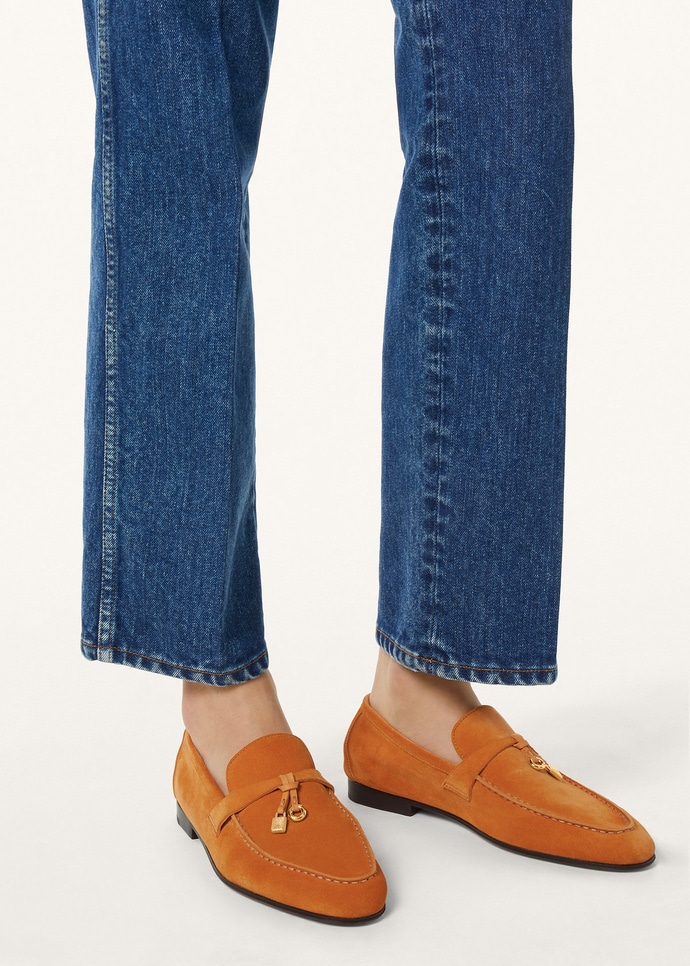 ジョアン・ローファー カーフ シトラスオレンジ | ロロ・ピアーナ JP