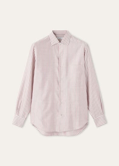 ANDRE' SHIRT SILK OXFORD STRIPE