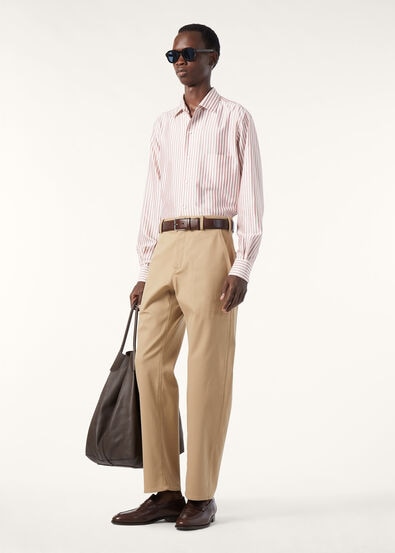 ANDRE' SHIRT SILK OXFORD STRIPE