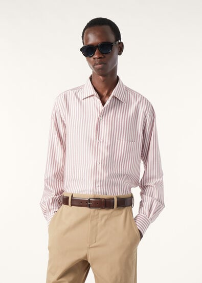 ANDRE' SHIRT SILK OXFORD STRIPE