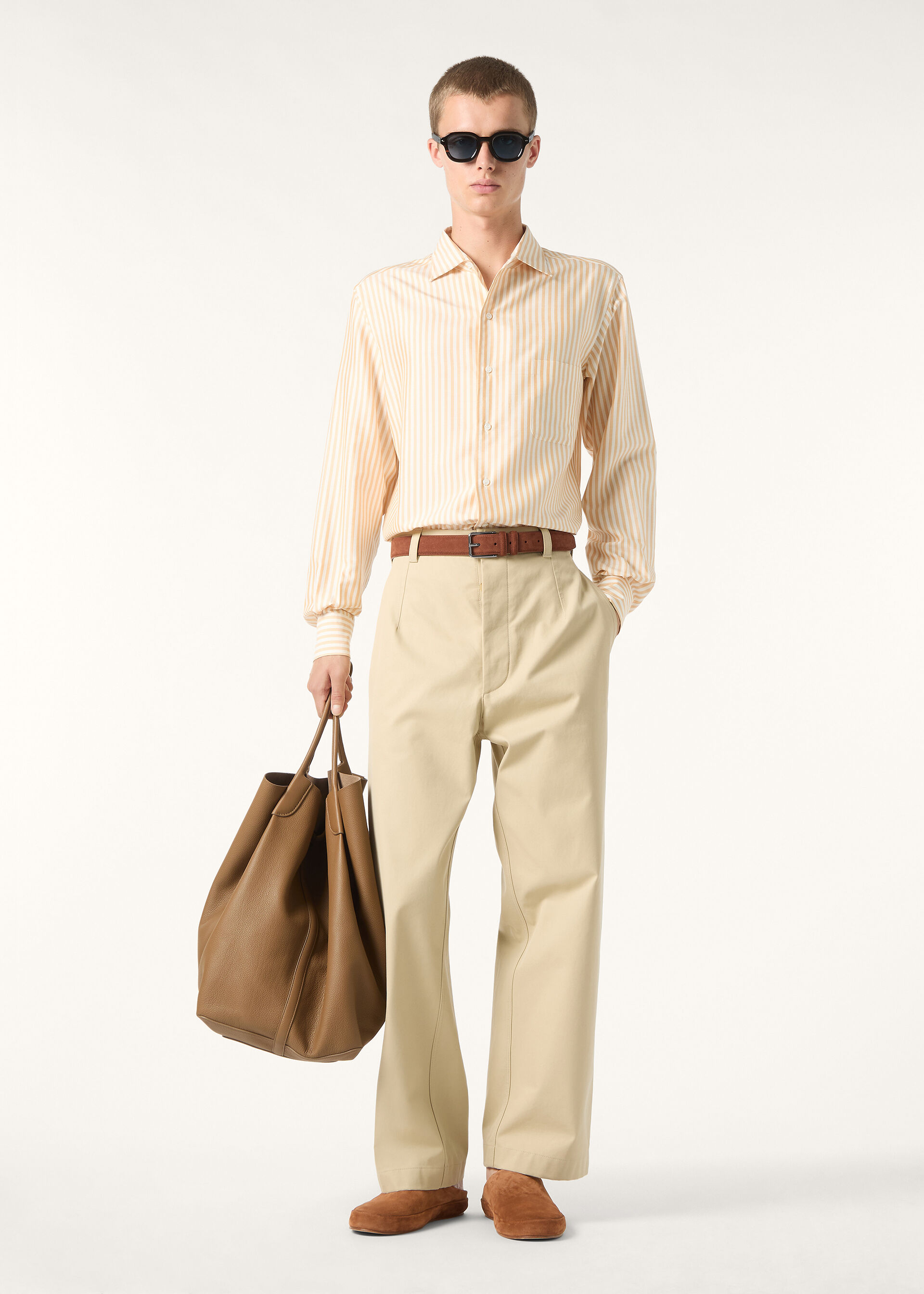 ANDRE' SHIRT SILK OXFORD STRIPE