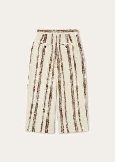 ALBION SHORT TROUSERS SILK WOOL STRIPE