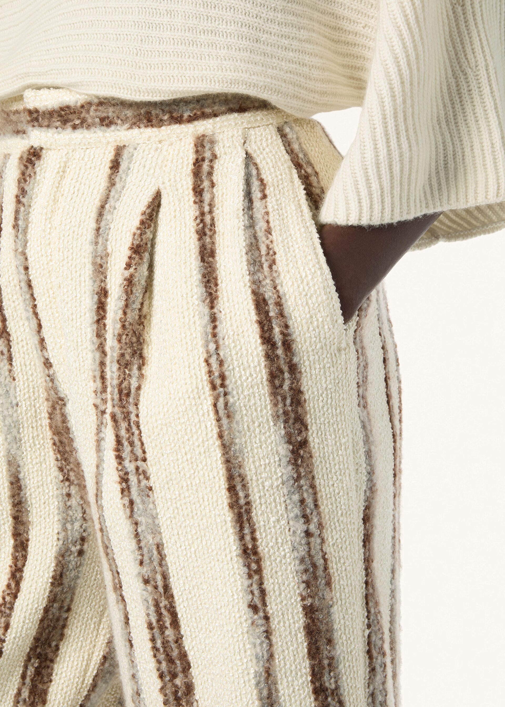 ALBION SHORT TROUSERS SILK WOOL STRIPE