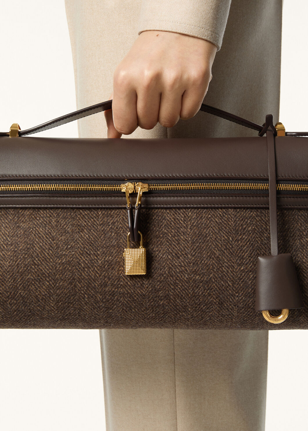 EXTRA SOFTY BAG L33 SC WISH CASH DOUBLE CHEVRON/RND LTHR