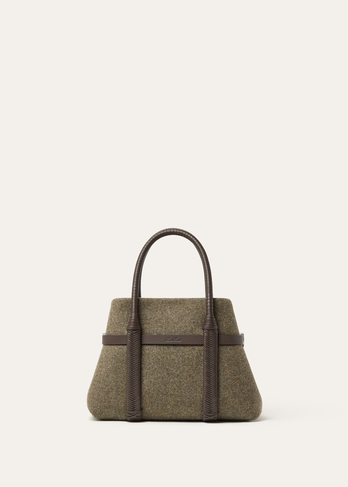 GHIERA SHOPPER SMALL BRAIDED MELTON CASH/RNDD LTHR_FLW0306_B6O2_NR_2