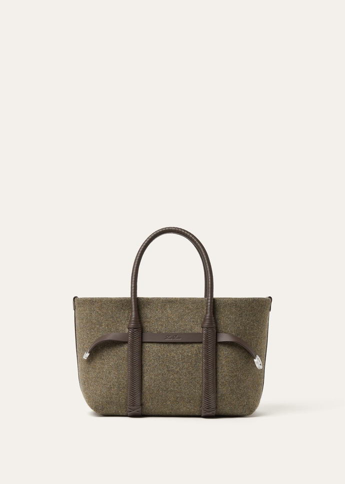 GHIERA SHOPPER SMALL BRAIDED MELTON CASH/RNDD LTHR_FLW0306_B6O2_NR_1